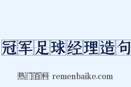 冠军足球经理造句是什么意思的图片